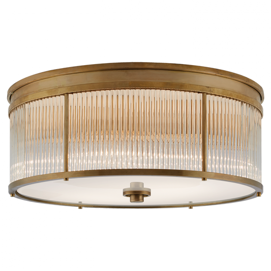 Allen Large Round Flush Mount - Natural Brass