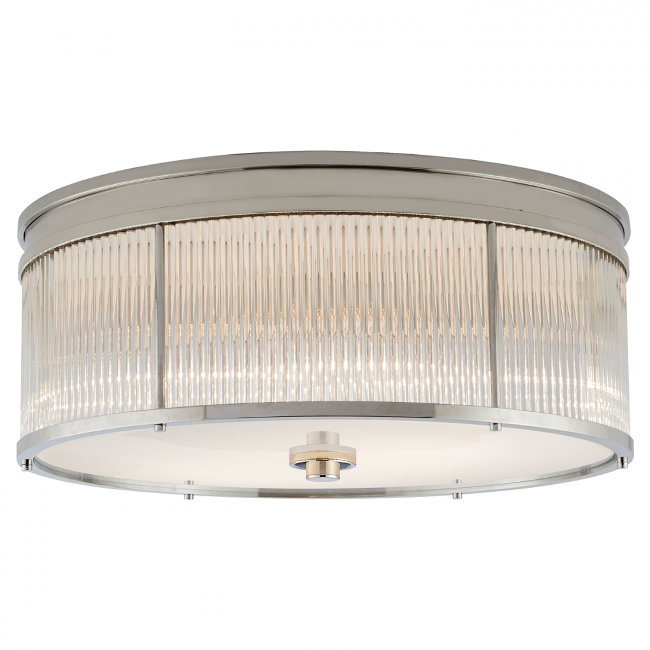 Allen Large Round Flush Mount - Polished Nickel