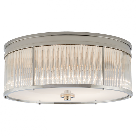 Allen Large Round Flush Mount - Polished Nickel