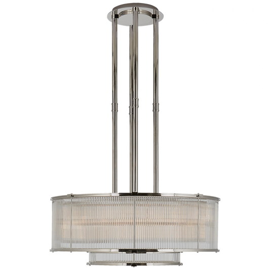 Allen Large Tiered Chandelier - Polished Nickel