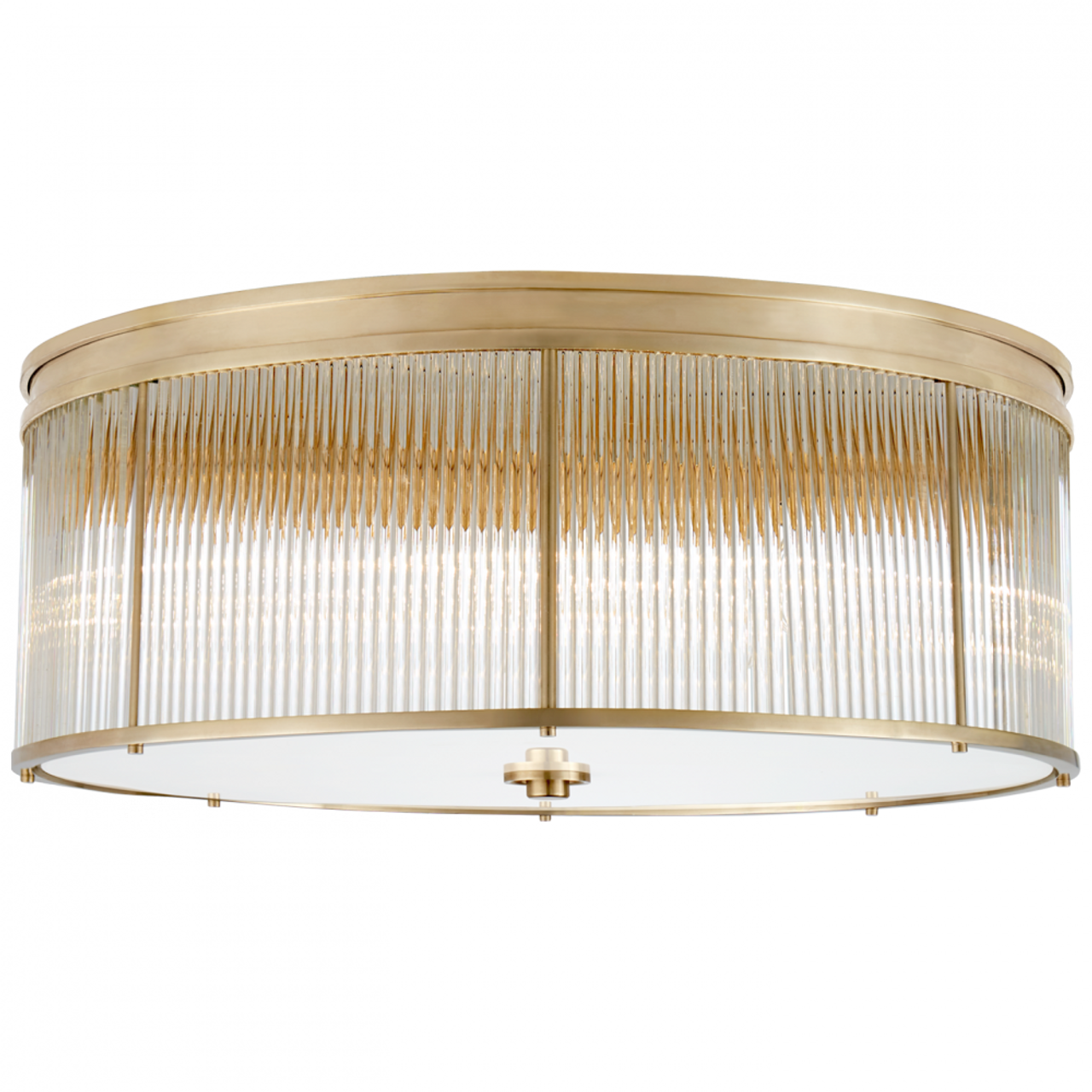 Allen Grande Flush Mount - Natural Brass