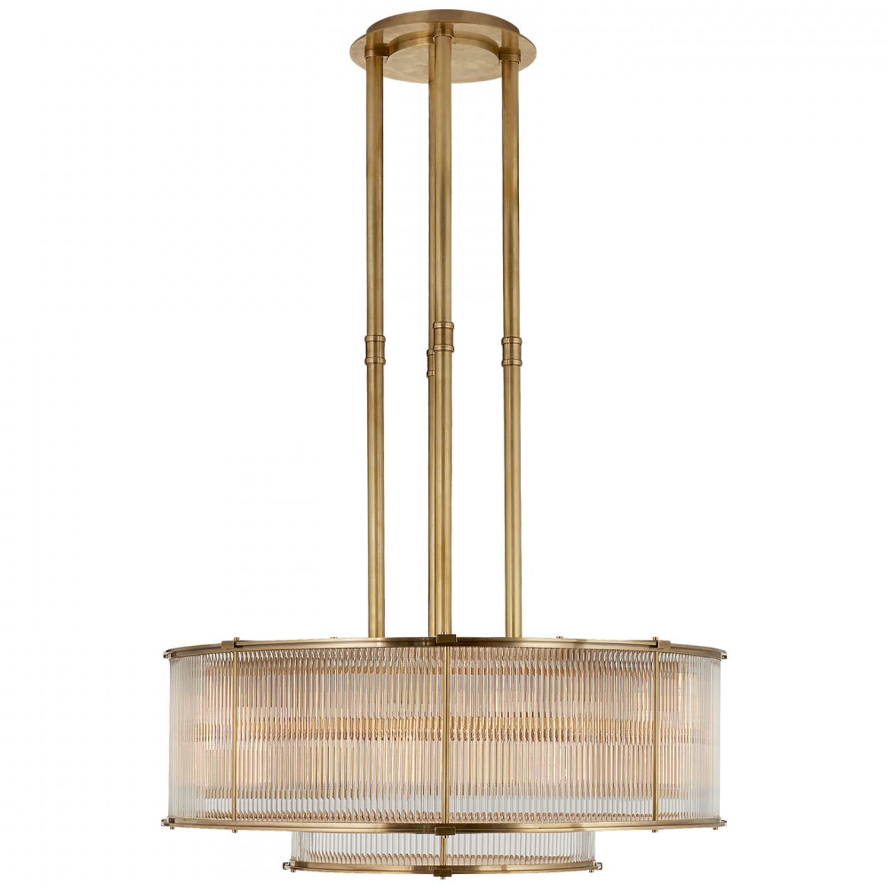 Allen Large Tiered Chandelier - Natural Brass