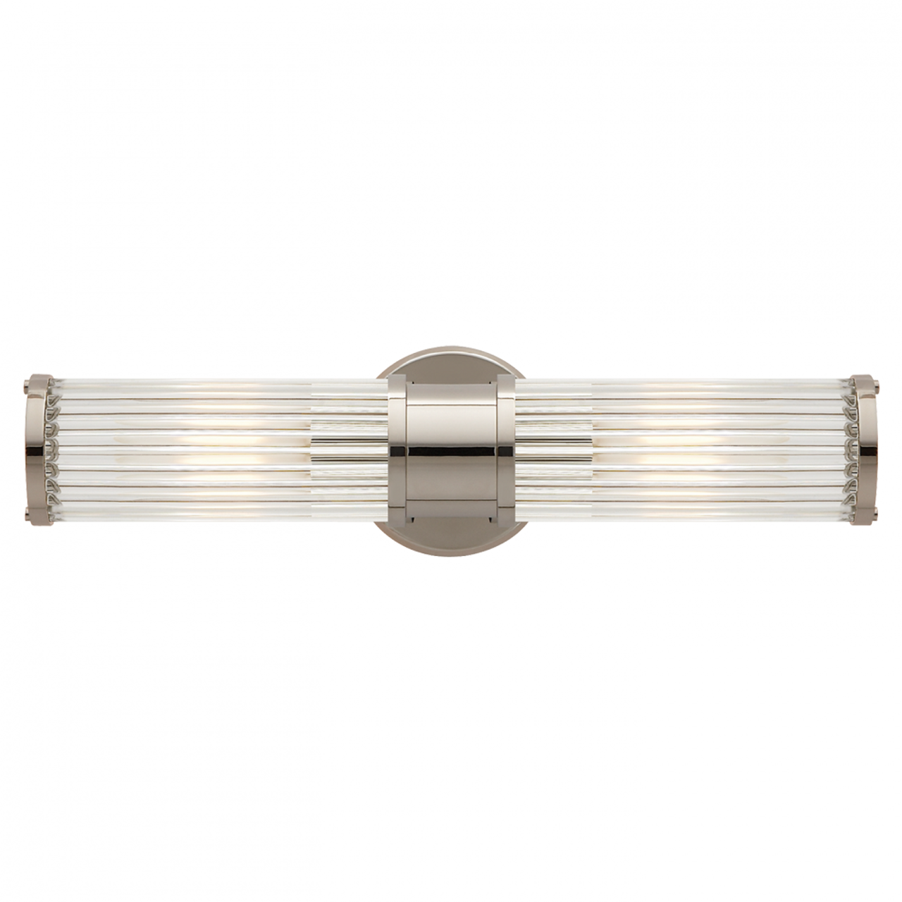 Allen Double Light Sconce - Polished Nickel