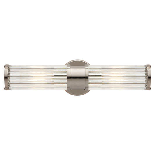 Allen Double Light Sconce - Polished Nickel