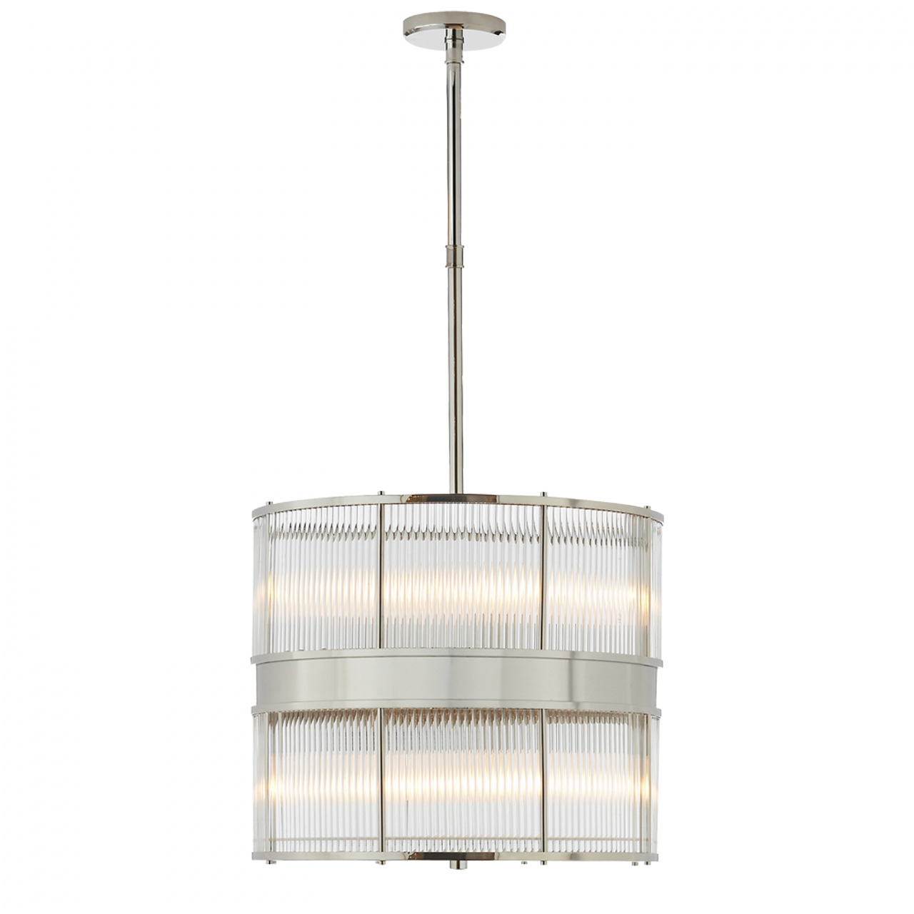 Allen Large Chandelier - Polished Nickel