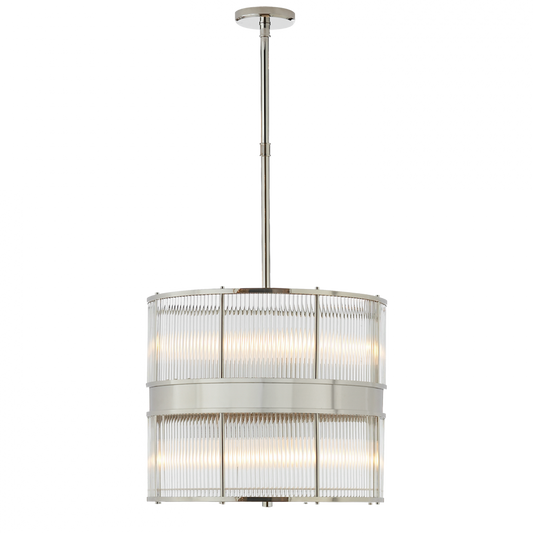 Allen Large Chandelier - Polished Nickel