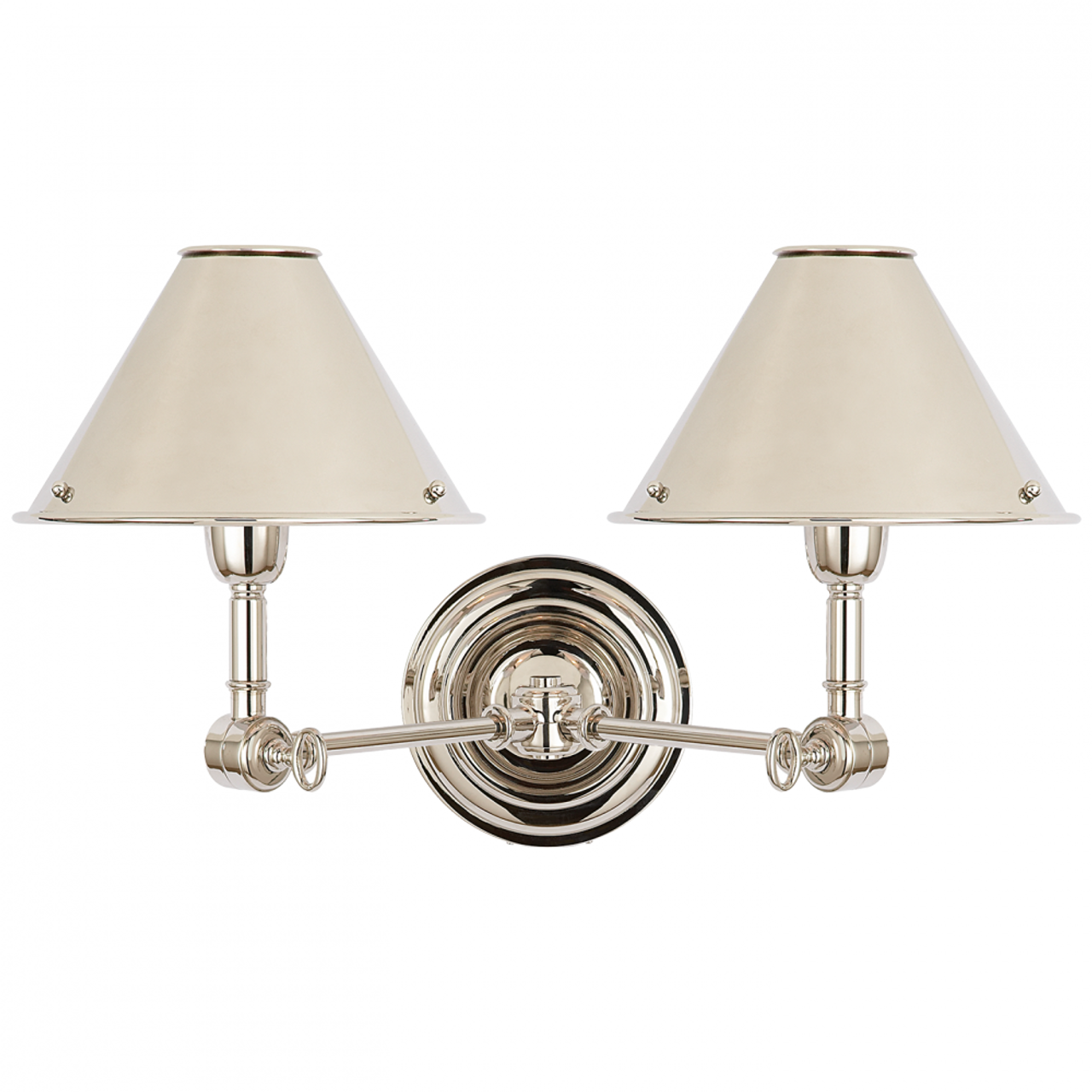 Anette Double Sconce - Polished Nickel