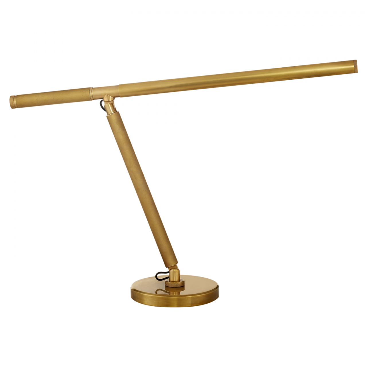 Barrett Knurled Boom Arm Desk Light - Natural Brass