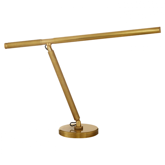 Barrett Knurled Boom Arm Desk Light - Natural Brass