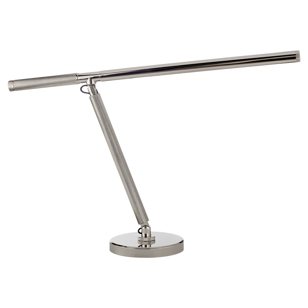 Barrett Knurled Boom Arm Desk Light - Polished Nickel