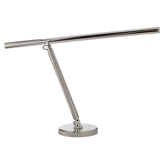 Barrett Knurled Boom Arm Desk Light - Polished Nickel