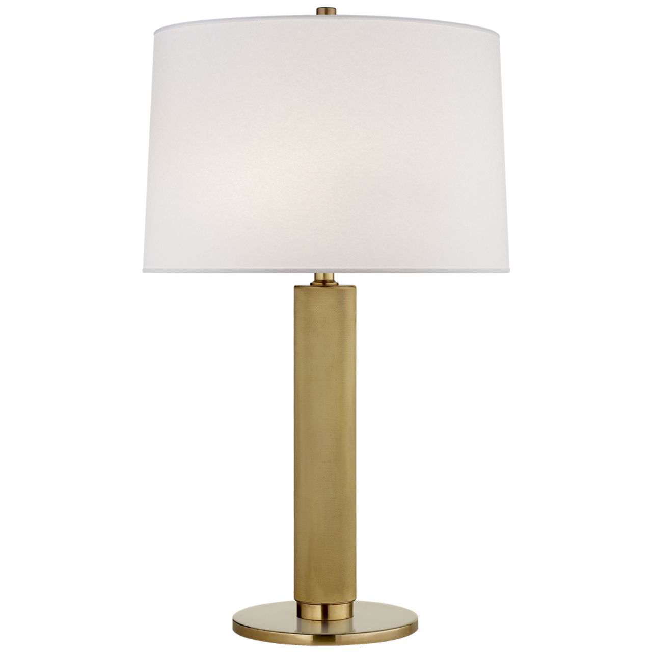 Barrett Medium Knurled Table Lamp - Natural Brass