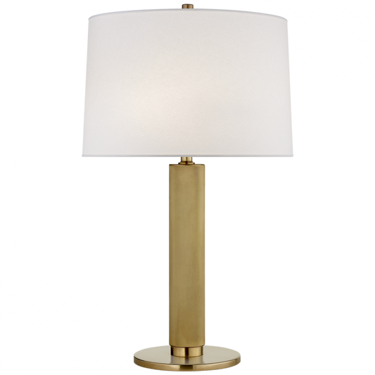 Barrett Medium Knurled Table Lamp - Natural Brass