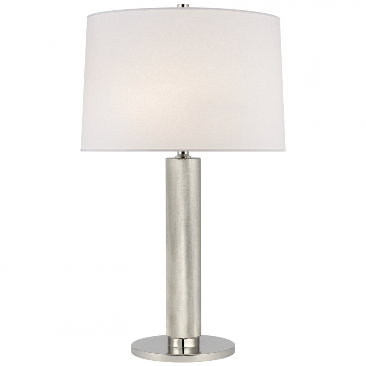 Barrett Medium Knurled Table Lamp - Polished Nickel