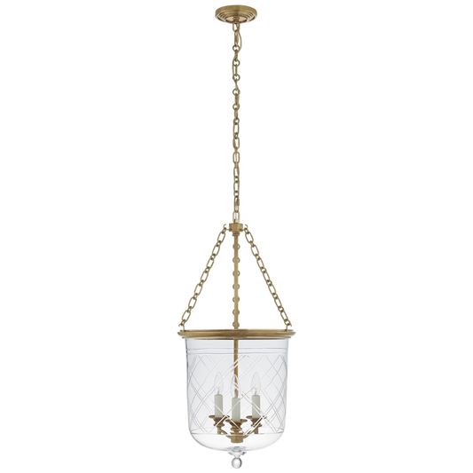 Cambridge Medium Smoke Bell Lantern - Natural Brass