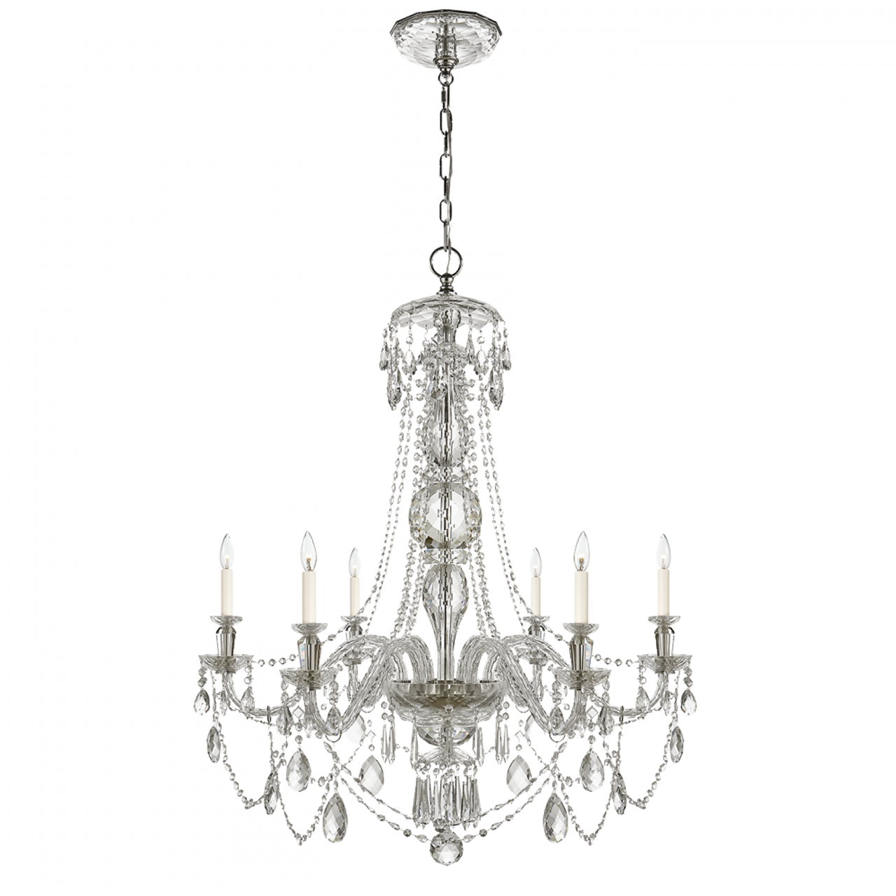 Daniela Wide Chandelier - Crystal