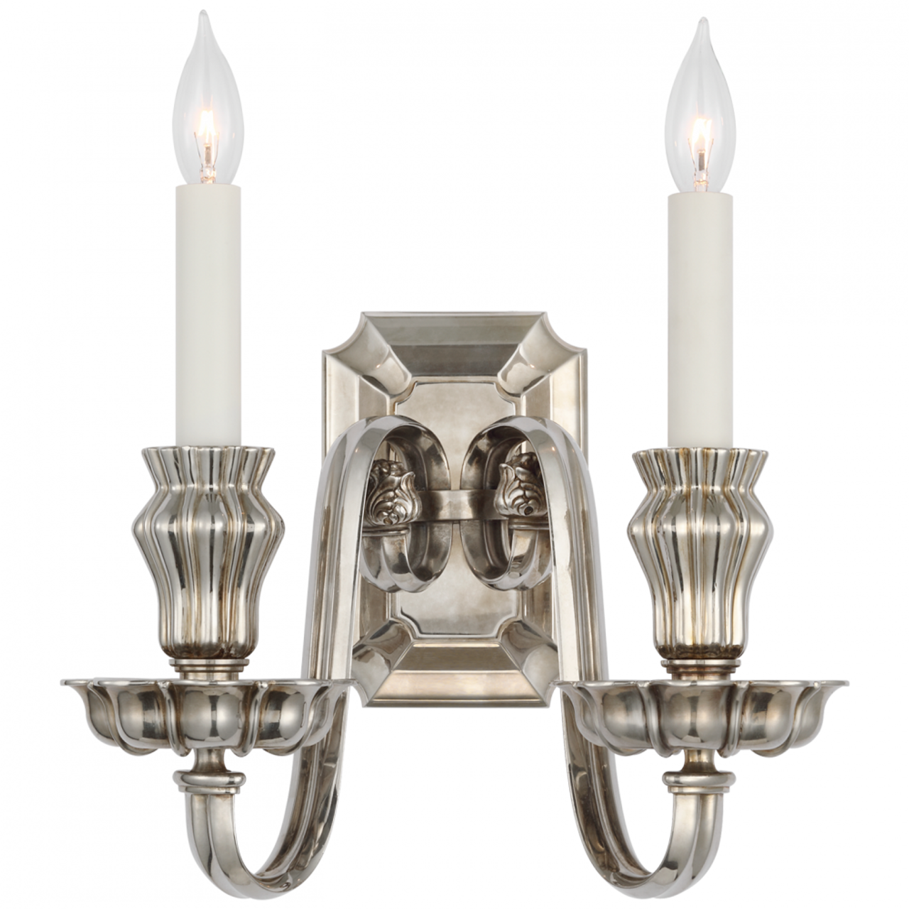 Falaise Double Sconce - Butler's Silver