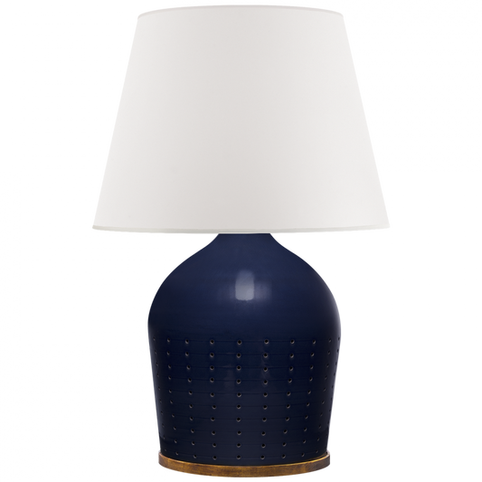 Halifax Large Table Lamp - Blue Ceramic