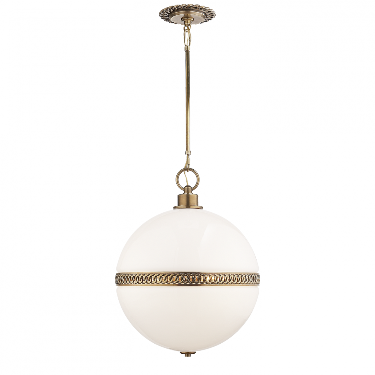 Hendricks Large Globe Pendant - Natural Brass