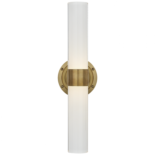 Jones Medium Double Sconce - Natural Brass