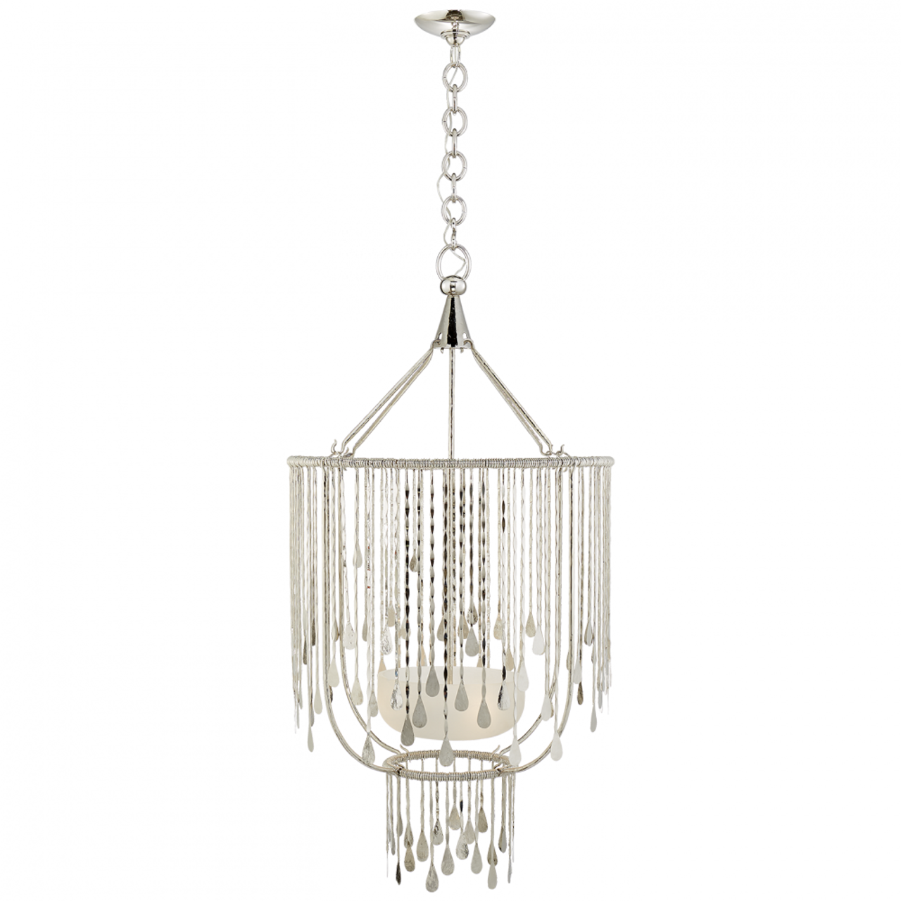 Kayla Medium Sculpted Chandelier - Polished Nickel