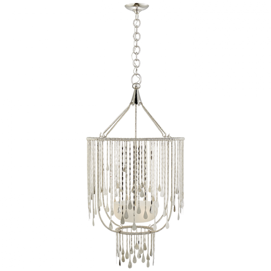 Kayla Medium Sculpted Chandelier - Polished Nickel