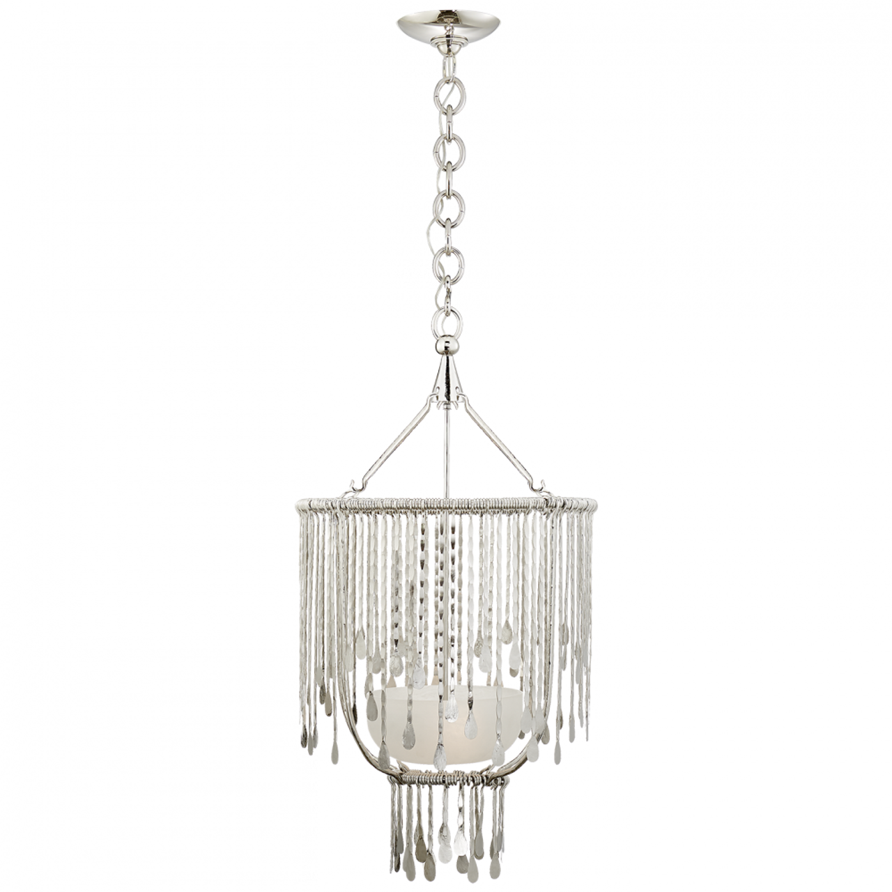 Kayla Small Sculpted Chandelier - Polished Nickel