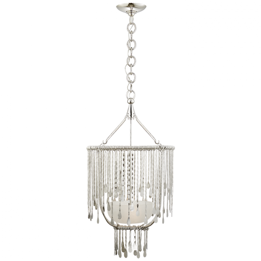 Kayla Small Sculpted Chandelier - Polished Nickel