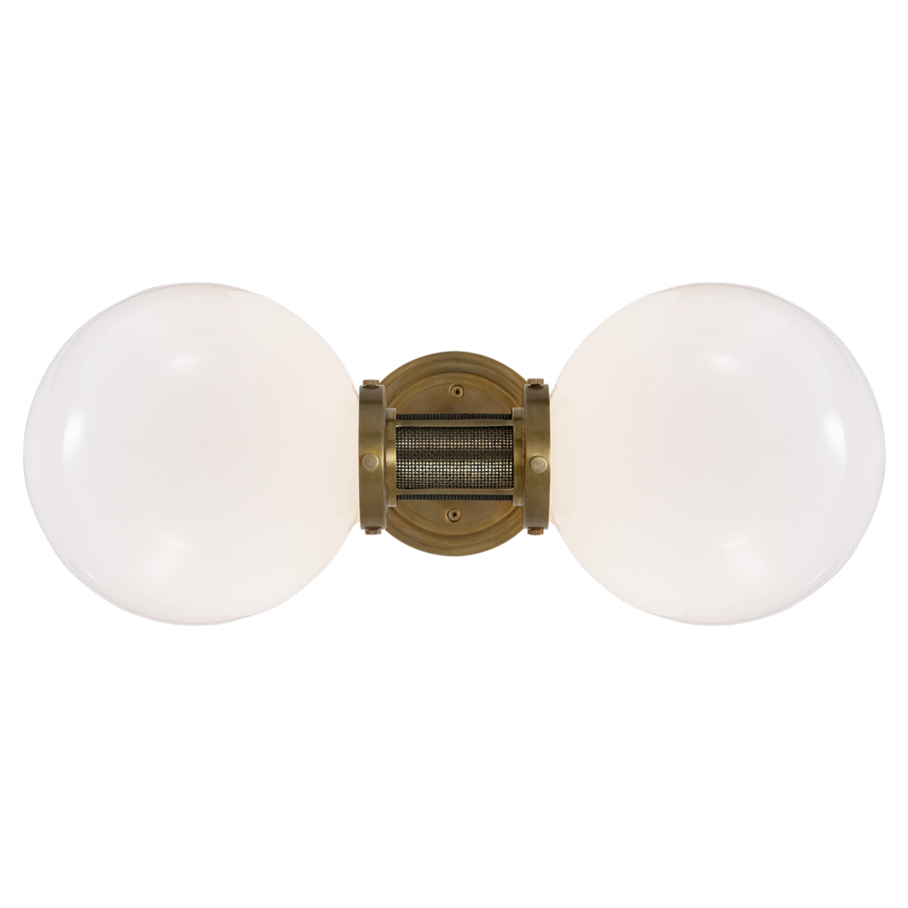 McCarren Double Sconce - Natural Brass