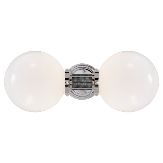 McCarren Double Sconce - Polished Nickel