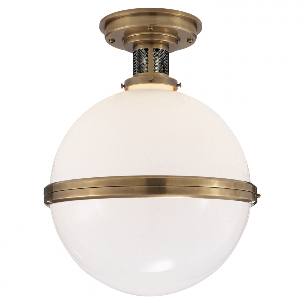 McCarren Large Flush Mount - Natural Brass