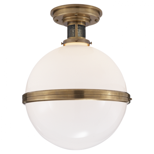 McCarren Large Flush Mount - Natural Brass