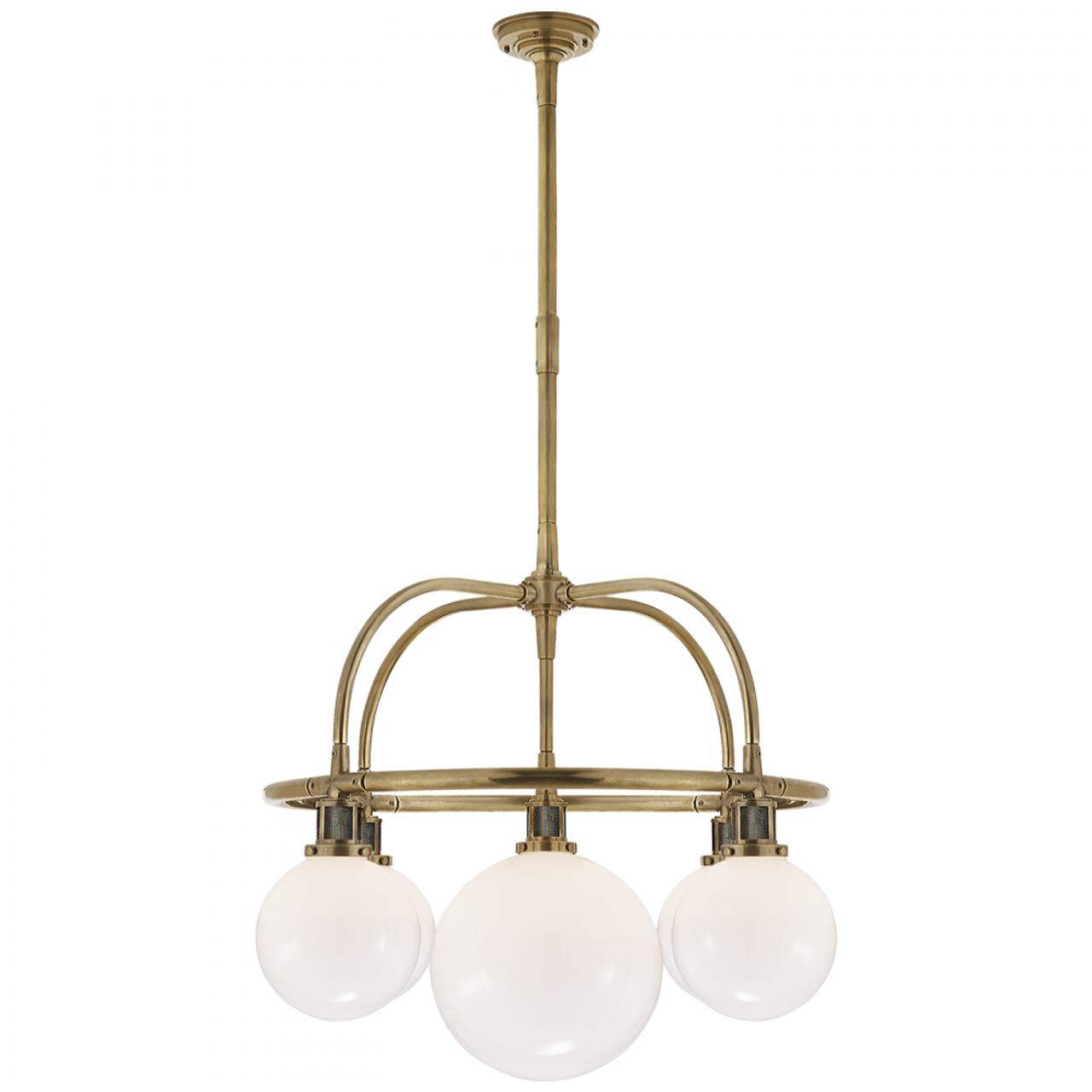 McCarren Single Tier Chandelier - Natural Brass