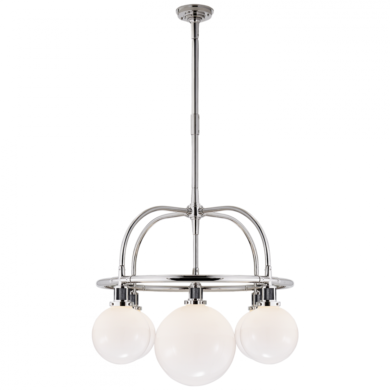 McCarren Single Tier Chandelier - Polished Nickel