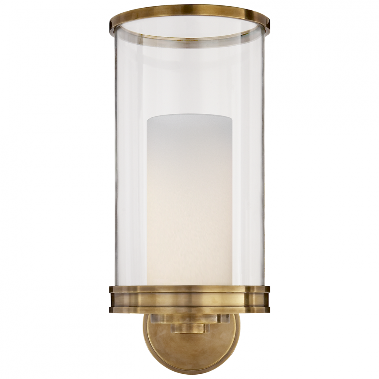 Modern Hurricane Sconce - Natural Brass