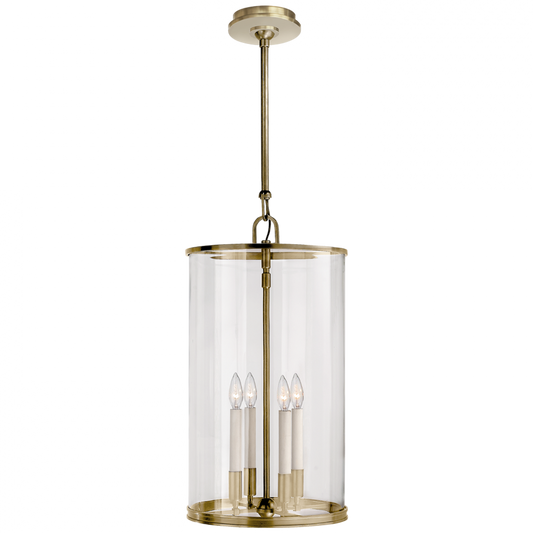 Modern Large Lantern - Natural Brass