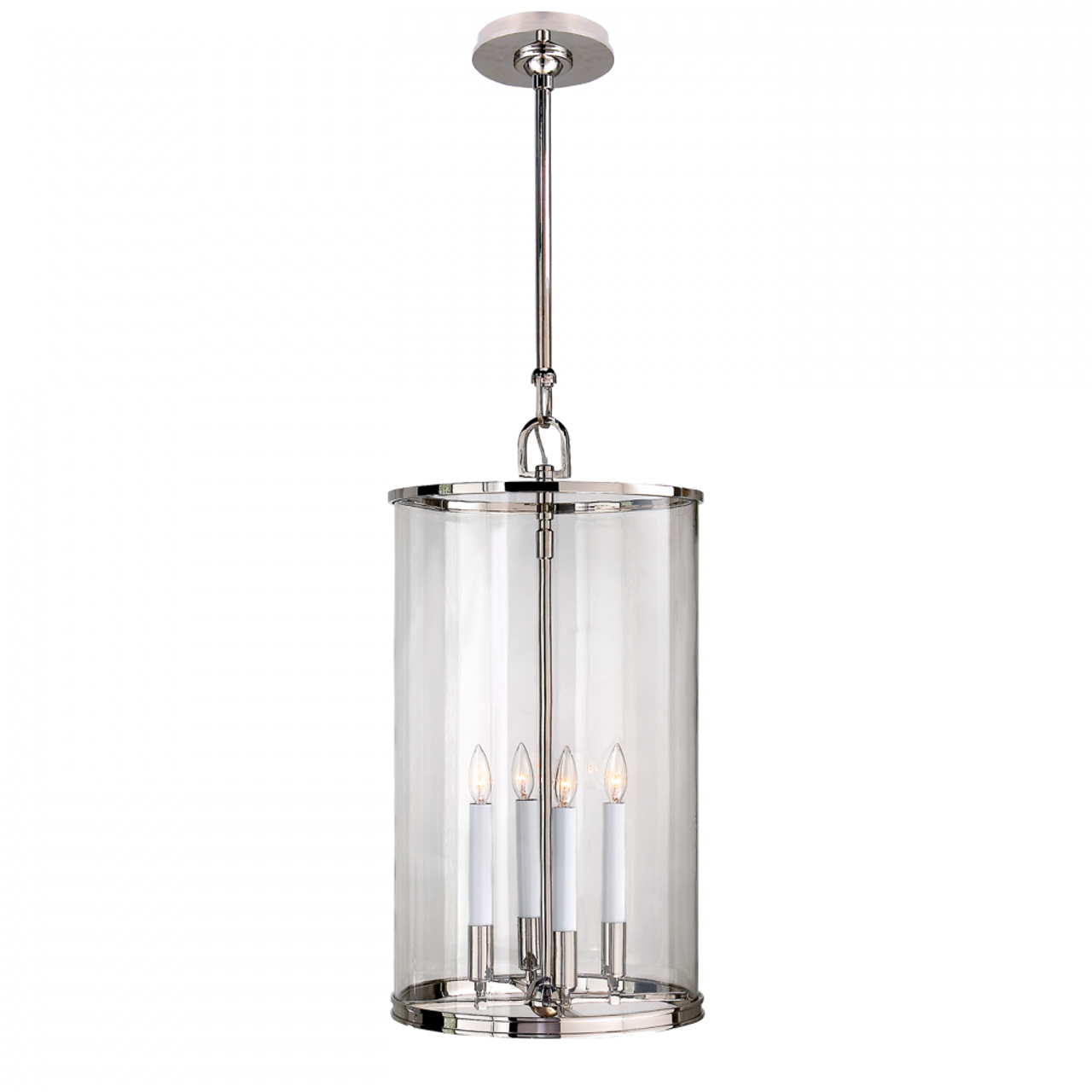 Modern Large Lantern - Polished Nickel