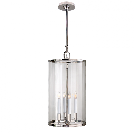 Modern Large Lantern - Polished Nickel