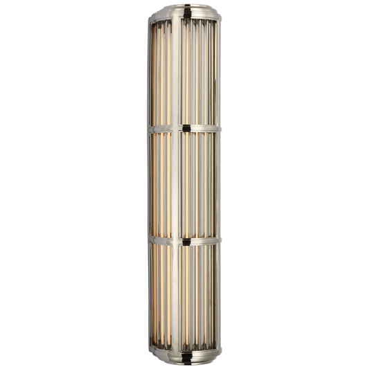 Perren Large Wall Sconce - Polished Nickel and Glass Rods