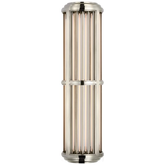 Perren Medium Wall Sconce - Polished Nickel and Glass Rods