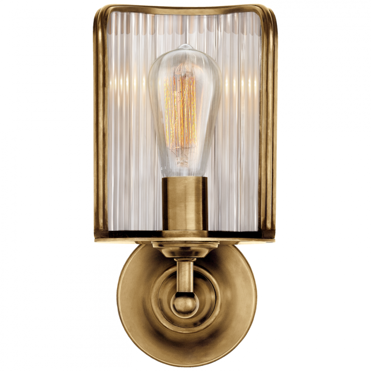 Rivington Shield Sconce - Natural Brass