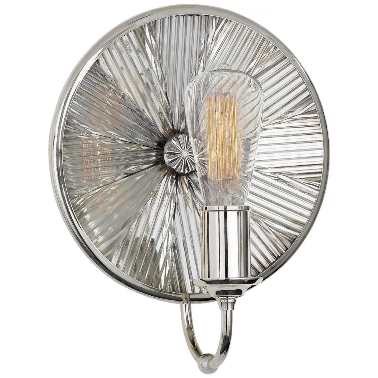 Rivington Small Round Sconce - Polished Nickel