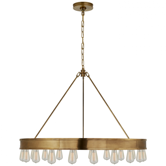 Roark 40" Modular Ring Chandelier - Natural Brass