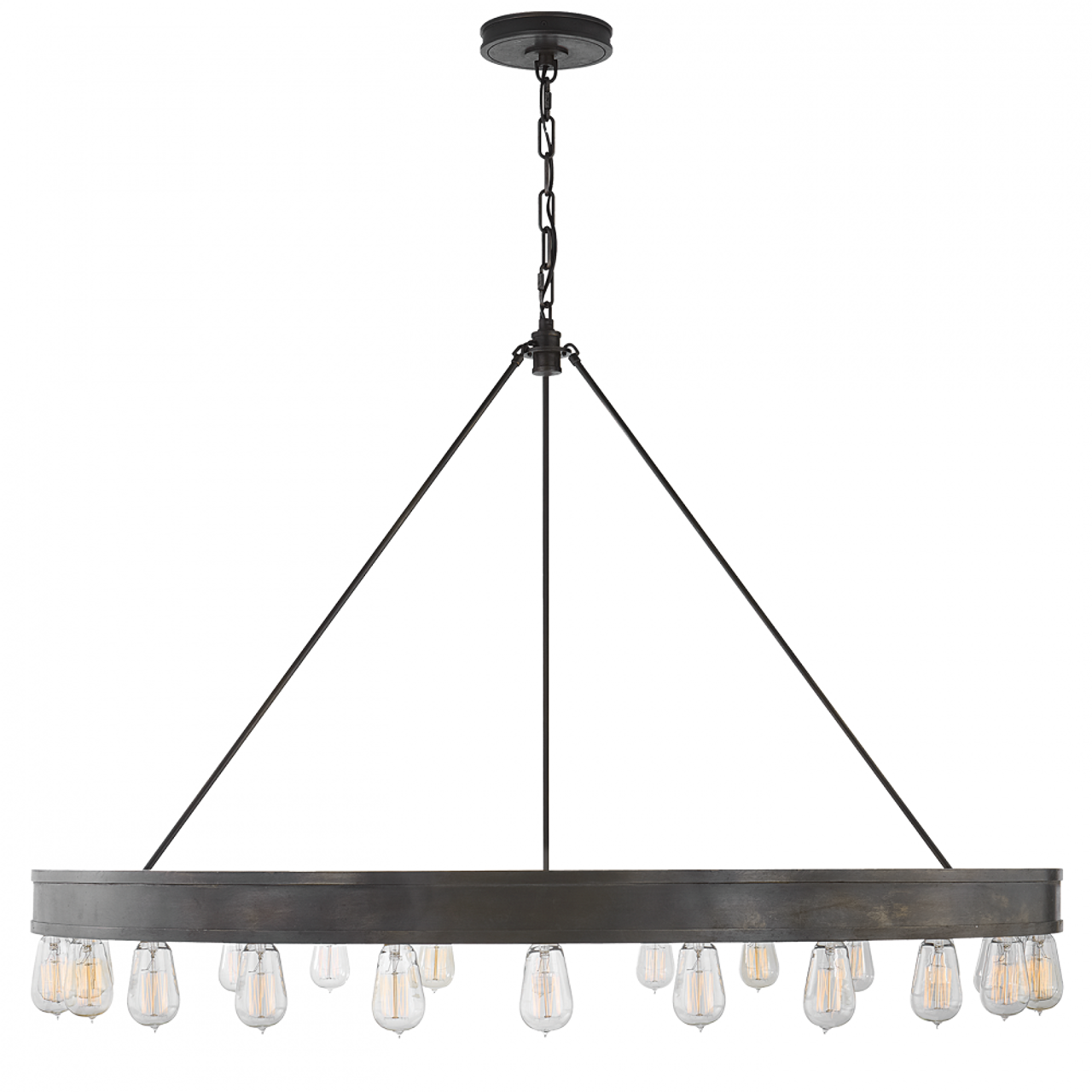 Roark 50" Modular Ring Chandelier - Aged Iron