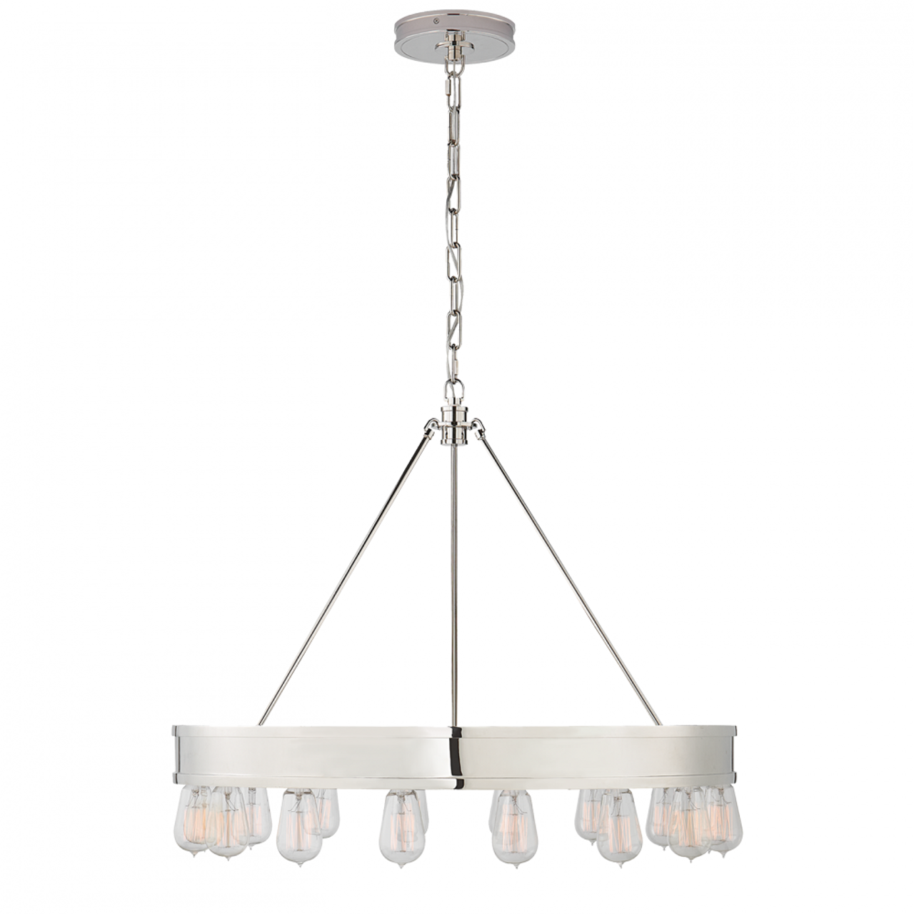 Roark 30" Modular Ring Chandelier - Polished Nickel