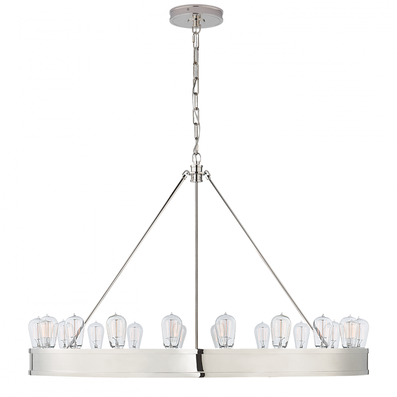 Roark 40" Modular Ring Chandelier - Polished Nickel