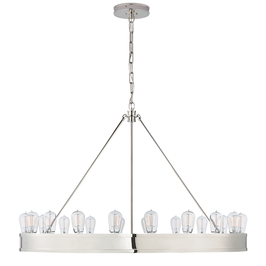 Roark 40" Modular Ring Chandelier - Polished Nickel