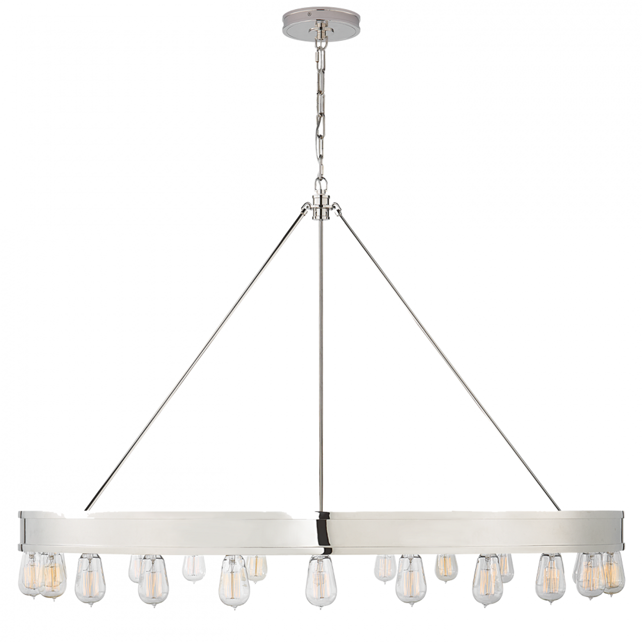 Roark 50" Modular Ring Chandelier - Polished Nickel