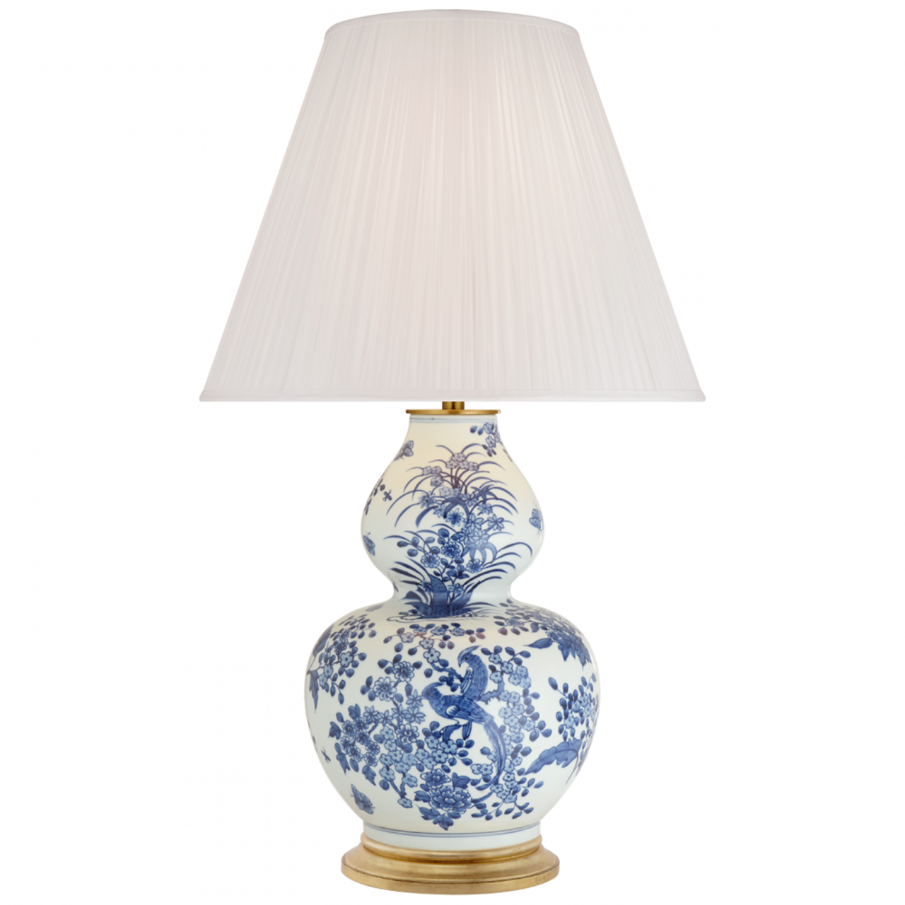 Sydnee Large Gourd Table Lamp - Blue and White Porcelain