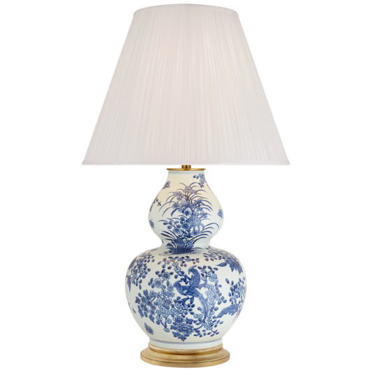 Sydnee Large Gourd Table Lamp - Blue and White Porcelain